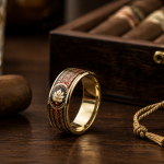 cigar band engagement ring