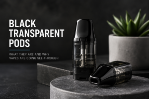 black transparent pods